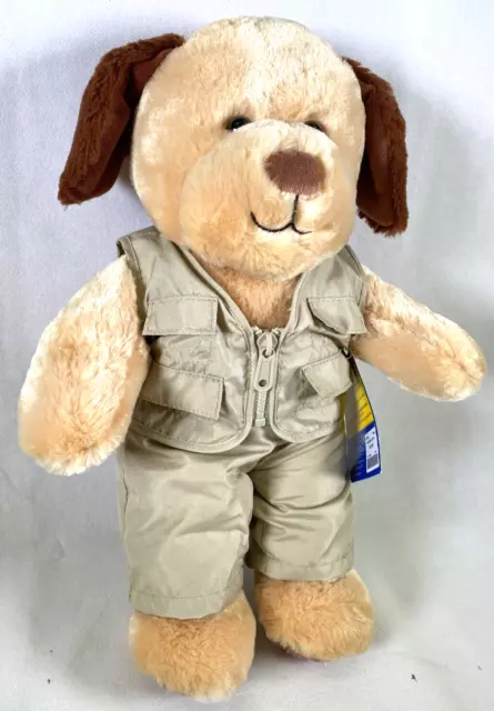 BUILD-A-BEAR BROWN 16 Puppy Dog With Fisherman Outfit Fishing Clothes New  $23.99 - PicClick