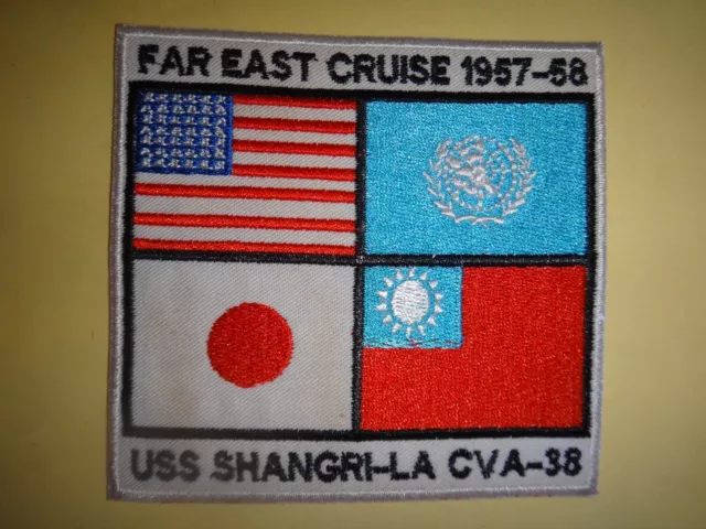 Vietnam Guerra US Blu Navy Toppa Far East Cruise 1957-58 Uss Shangri-La CVA-38