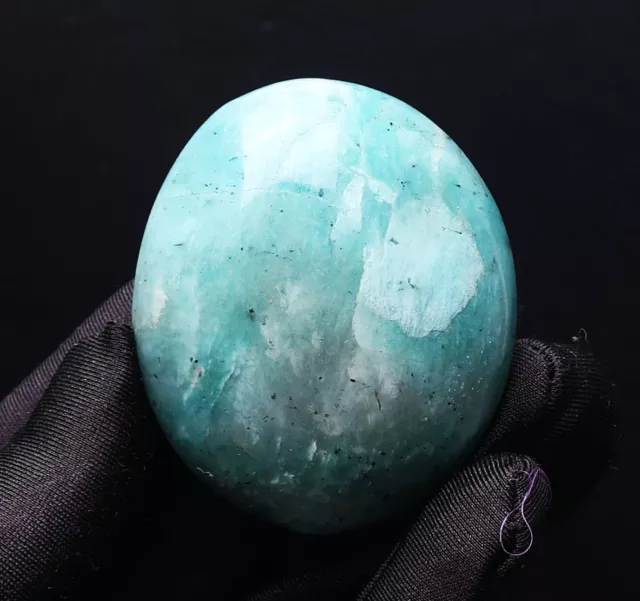 71g Raw NATURAL Amazonite sphere Palm stone QUARTZ CRYSTAL Healing