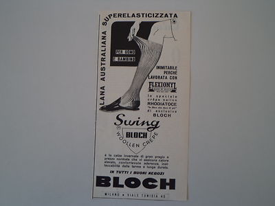 advertising Pubblicità 1959 CALZA BLOCH 