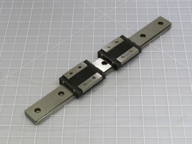 Lot of 2 THK RSH9WZM 7E082X Linear Bearing Blocks on a 8 In Rail T189009