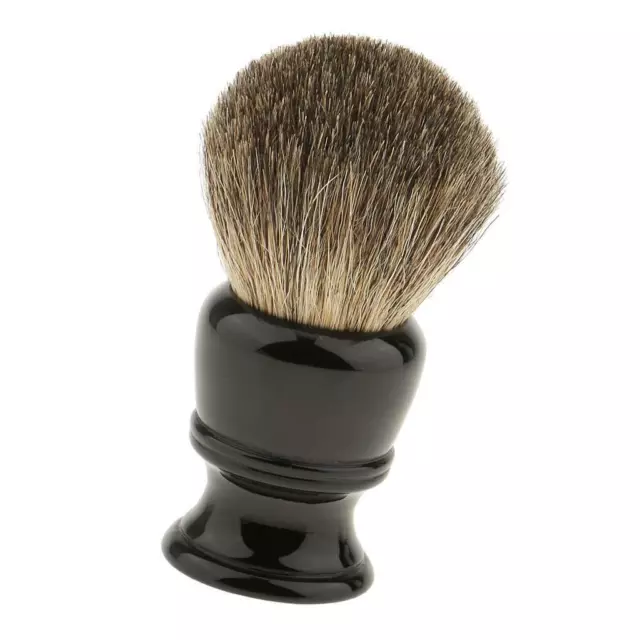 Pure Badger Hair Shaving Brush Resin Handle Shave Tool for Men Black .