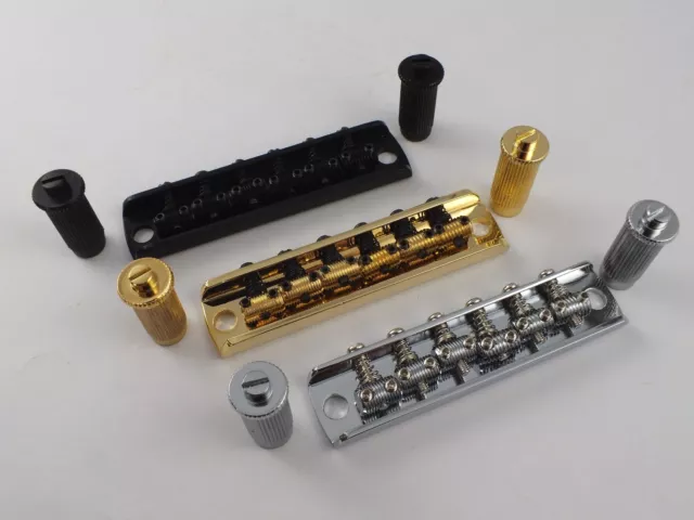 6 SATTELBRÜCKE für BIGSBY Tele Umbau in CHROM, SCHWARZ oder GOLD WD Musik