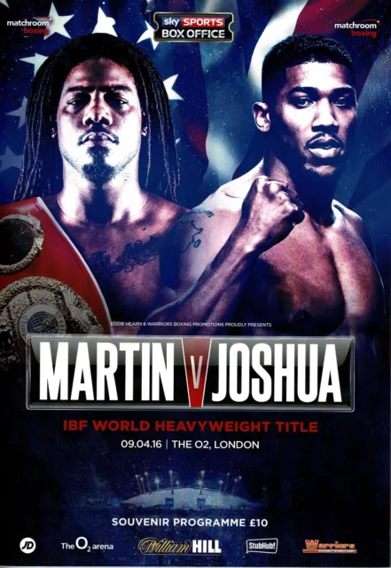 Anthony Joshua v Charles Martin Programme