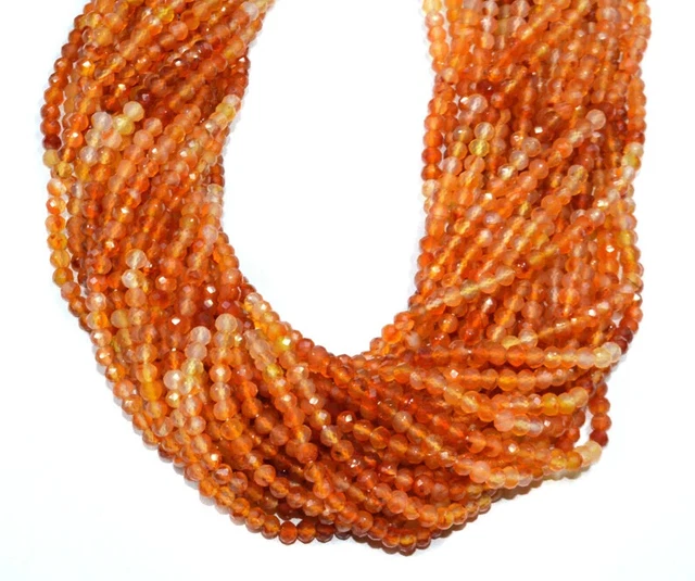 Naturel AAA Multi Cornaline Pierre Rondelle Facettes 2m-3m Perles 13 " 1 Fils