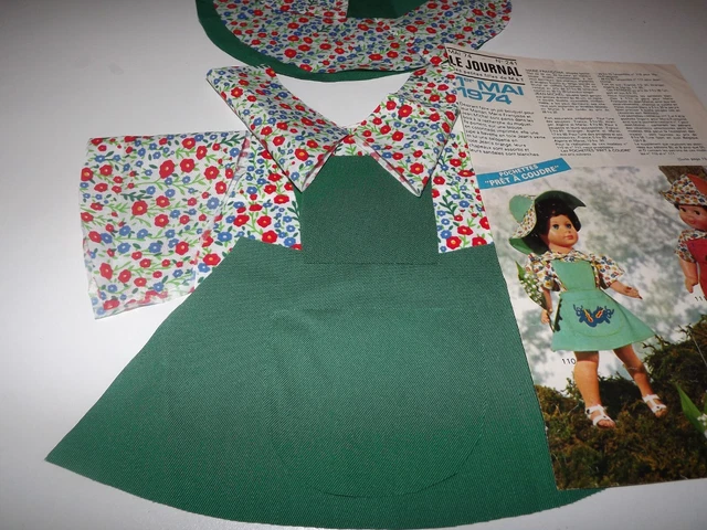 2 KITS découpés,poupee,Françoise,Jean .Michel MODES et TRAVAUX Mai 1974
