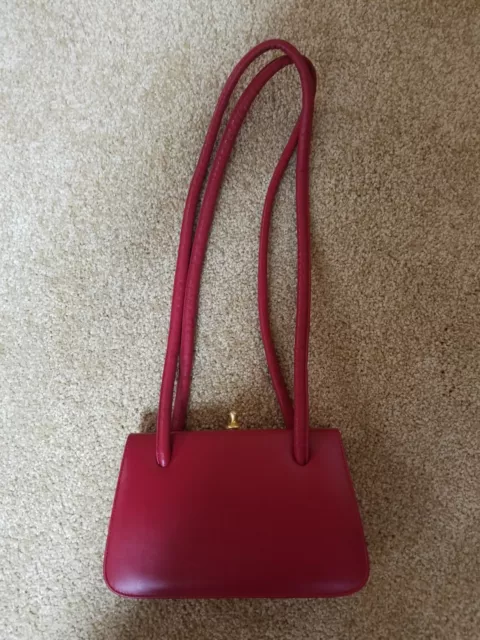 Super cute red Anne Klein bag with gold accents.... - Depop