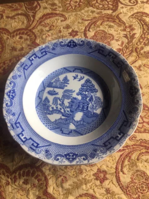 Corona Ware Willow soup plate Shancock & Sons Blue And White China