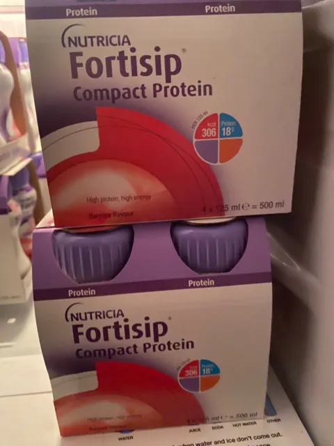 Nutrica Fortisip Compact Protein Drink - 125ml (4 Pack) BB dates in description.