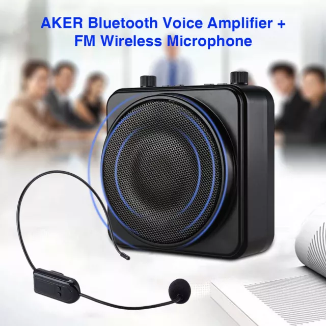 Digital MR2500W AKER Wireless Bluetooth Voice Amplifier Booster w/ Microphone