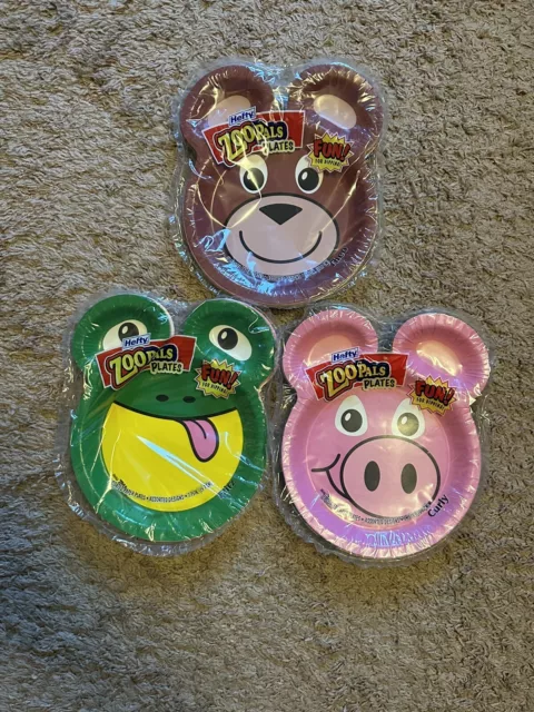SEALED HEFTY ZOO PALS 20 PACK COATED PAPER PLATES - 2023 Edition - NEW IN  HAND