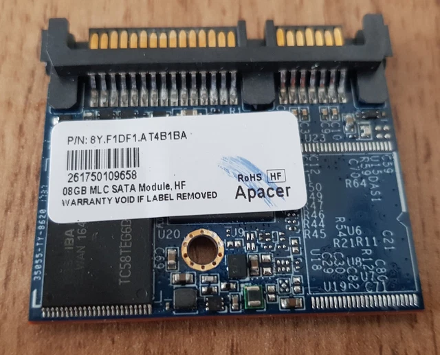 8GB Apacer SSD Solid State Drive Half Slim MLC SATA 8Y.F1DF1.AT4B1BA Top