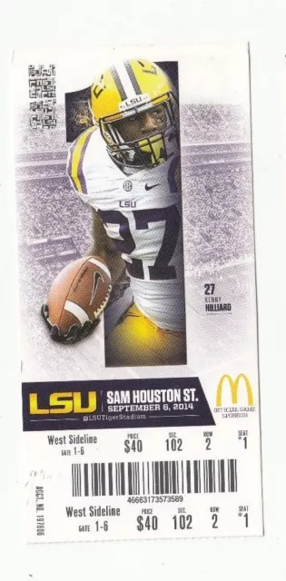 2014 Lsu Tigers Vs Sam Houston St. Ticket Stub 9/6/14 College Football