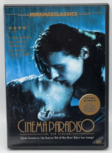 Cinema Paradiso DVD R1 Widescreen Contains Both New Version & Theatrical OOP