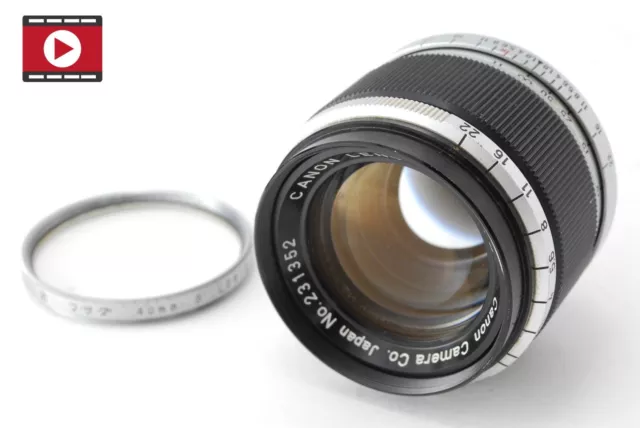 ▶[Exc+5 w/Filter] Canon 50mm f1.8 Lens LTM L39 Leica Screw Mount Late from JAPAN