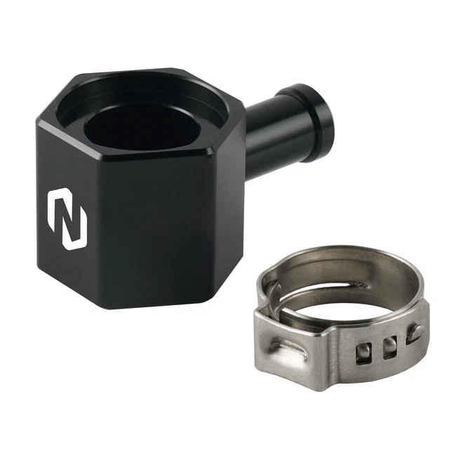 Connecteur De Réservoir Carburant Avec Jauge Pour Moteur Hors-bord - Compatible Réservoirs 12L/24L, Longueur 23 Cm, Plastique Noir, Joint Inclus