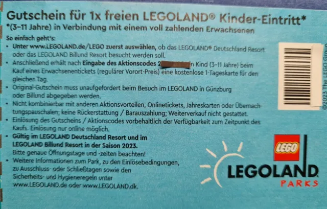 Legoland 2 x buoni ingresso bambini gratuito Legoland Günzburg stagione 2024 3
