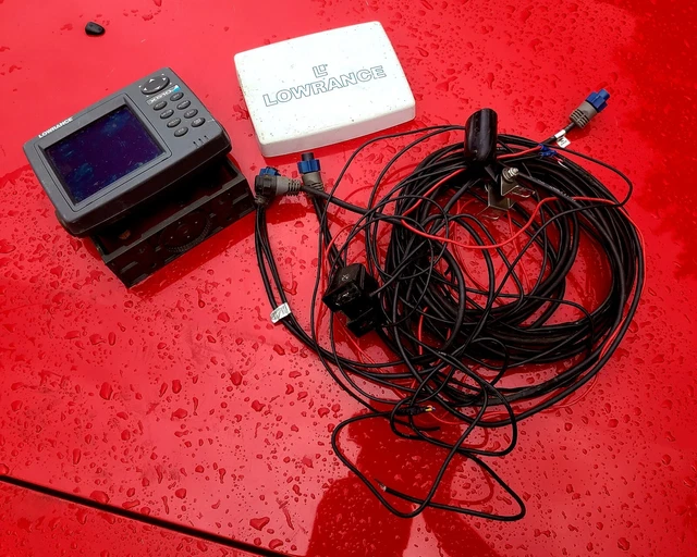 LOWRANCE X510C FISH Finder With Transducer And Cables Tested 137.49