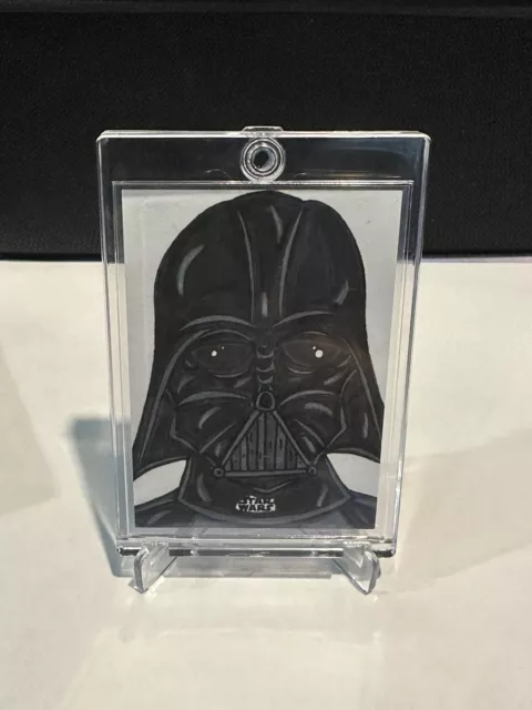 2023 Topps Finest Star Wars “Darth Vader” Sketch Card 1/1 Signed by Bobby Blakey