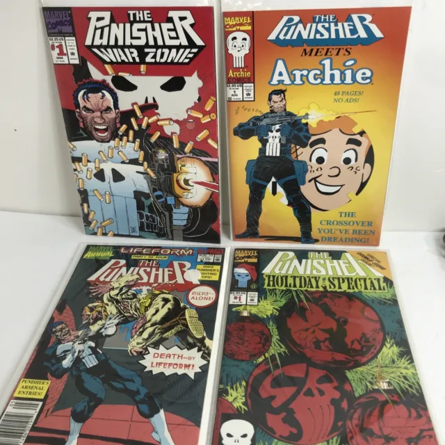 Marvel Punisher Comic Lot War Zone 1 Holiday Special 1 Meets Archie 1 Annual 3