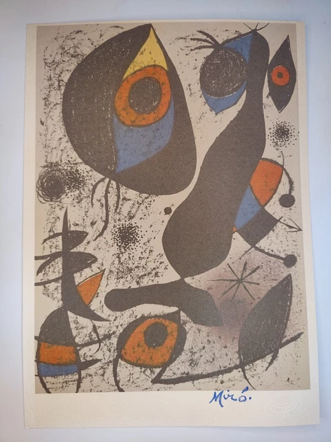 Joan Miro Vintage Print  Exibition Poster Signed Pop Art Wall Art