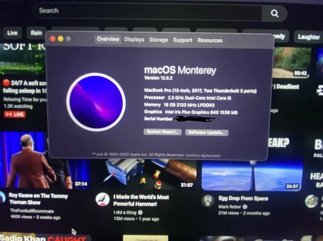MacBook Pro 13-inch 2017 - Intel Core i5 2.3Ghz - 256GB SSD - 16GB Ram 9