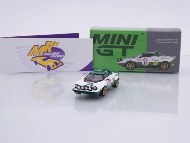 Mini GT 1:64 - Lancia Stratos HF 1975 Rallye Sanremo #11 - Modèle Diecast Collector