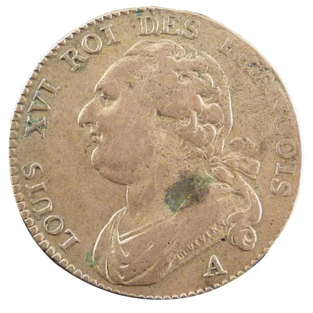 [#20801] Münze, Frankreich, 12 deniers françois, 12 Deniers, 1791, Paris, S+, Br