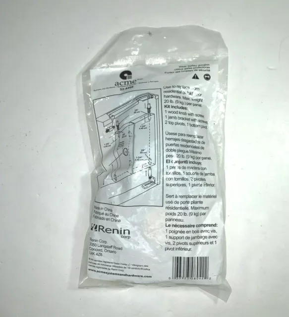 NEW Acme Bifold closet door hardware kit 52-4498 kit BF20-00