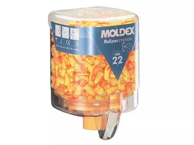 Moldex Disposable Foam Earplugs MelLows Station SNR 22 dB (250 Pairs) MOL7625