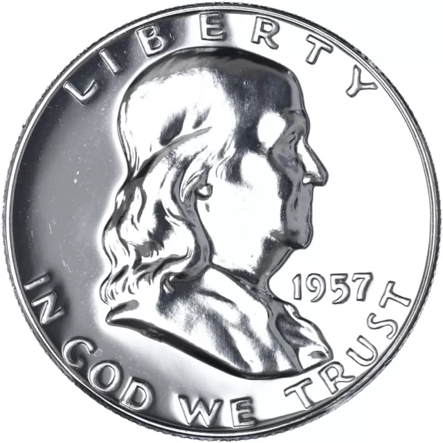 1957 (P) Franklin Half Dollar Gem 90% Silver Proof Coin