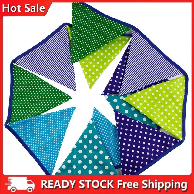Pennant 12 bandiere in cotone 3,2 m per feste matrimonio pennant stendardo decorazione