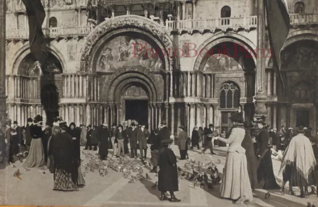Italien Venedig Platz Wohl Markusplatz Mode c1900 Foto Stereo Vintage P74L4n