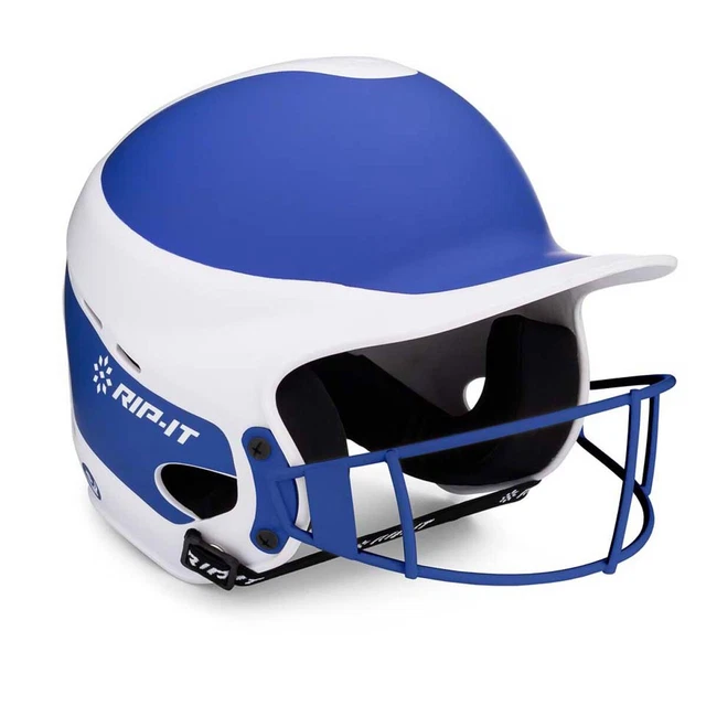 RIP-IT Womens Vision Pro Matte Two-Tone Softball Batting Helmet ROYAL MD | LG