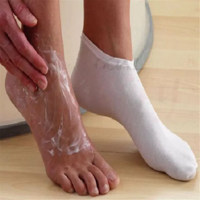 White Moisturising Socks Gloves Moisture Cream Care Hand Feet Smooth Soft Beauty 3