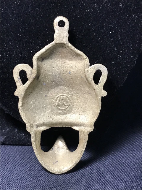 Brass Sugar Bowl Wall Hook Metal Mount Decorative Ornate Hanger 3" Vintage 2