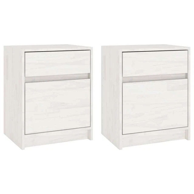 AX 2 Comodini Bianco 40x31x50cm Camera Salotto Elegante Arredamento Casa 808126