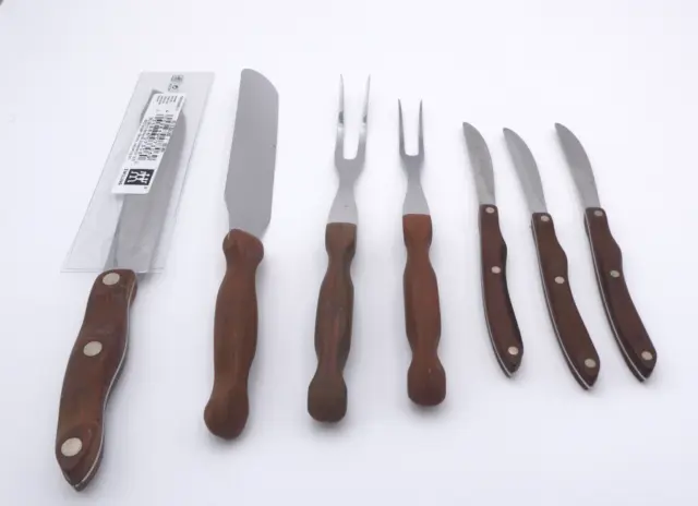 Cutco Lot Of 7  Piece Butcher Knife Spreader Serving Forks Steak Knives