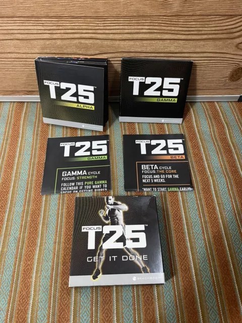 All 3 Focus T25 Get It Done Beachbody DVD Set - Alpha Beta And Gamma (13 DVDs)