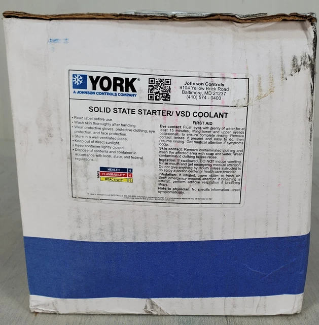 York Genuine 013-04129-000 Solid State Starter/VSD Coolant 1 Gallon mfg 02/2021