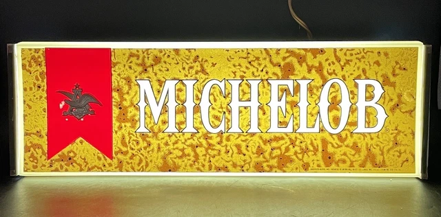 Vintage MICHELOB Lighted Beer Sign Anheuser Busch Advertising WORKS 70s 80s