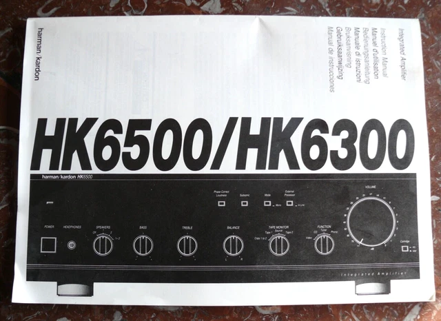 Capot Pour Ampli Harman Kardon HK 6500 – Noir, Pièce Détachée (très Bon état)