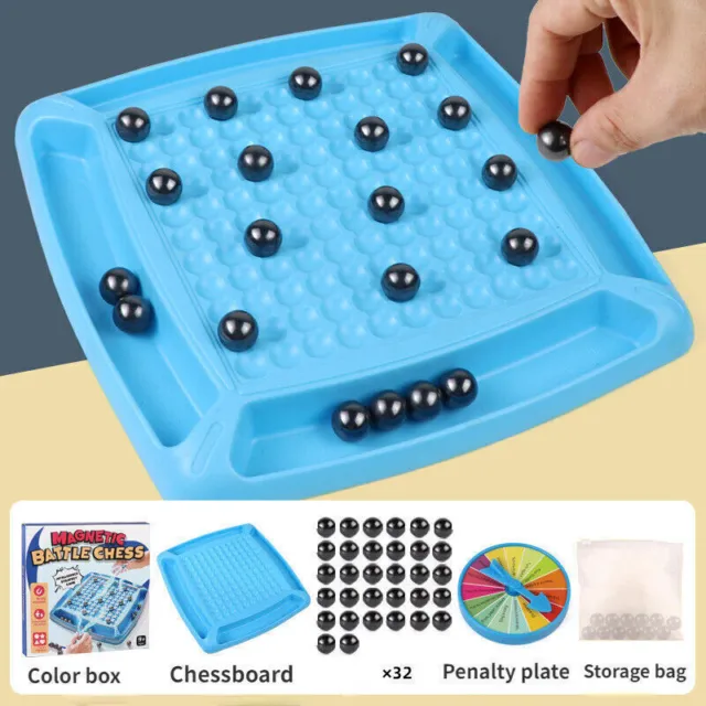 32pcs Magnetic Balls Effect Educational Checkers Game Portable Chess Board Party