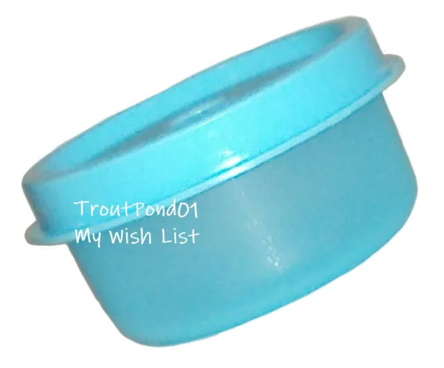 Tupperware Smidgets Mini Tiny Bowl Container 1 oz Pastel Blue Matching Seal Lid 2