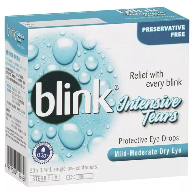 Blink Intensive Tears Protective Eye Drops | 0.4ml x 20 Vials