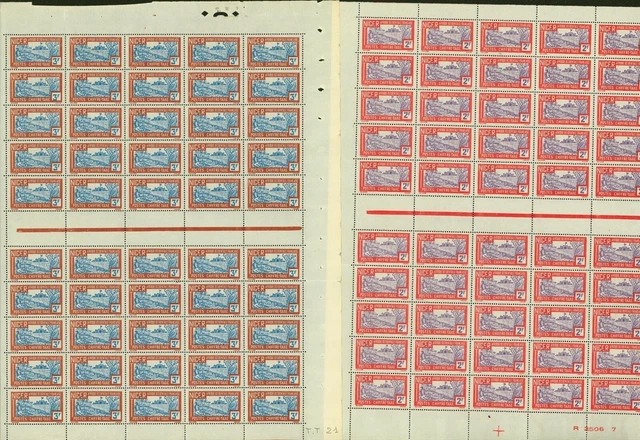 French colony Niger 1927- MNH. Yv. Dues Nr.: 12/21.Sheet of 50 (EB) AR1-01191