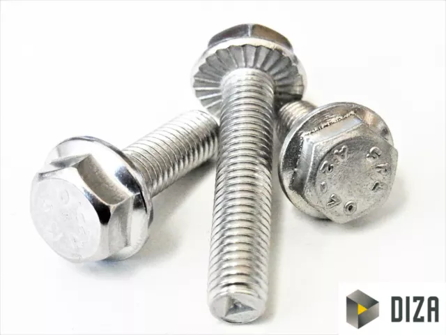Six Pans (Hexagonal) Vis à Brides din 6921 Sperr-Rippen Unterm A2 Acier Inox