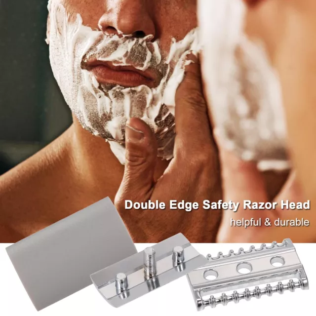 Double Edge Safety Razor Stainless Steel Open Comb Head Safety Beard Shaving