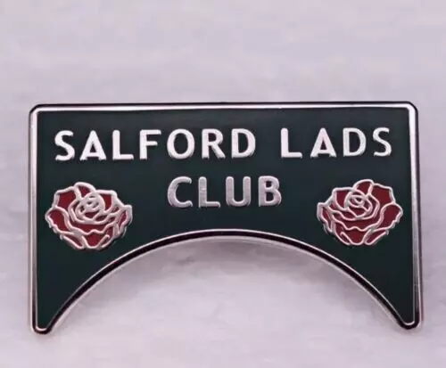 Salford Lads Club Metal Enamel Pin Badge with The Smiths Hollies Logo