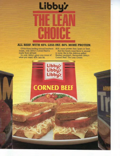 1986 Libby's Corned Beef Ad - Libby's The Lean Choice